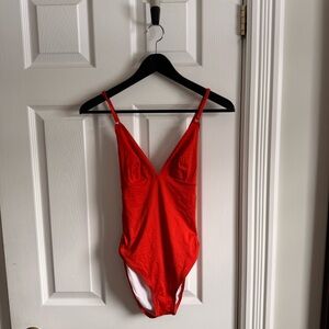 Lacoste Red one piece swimsuit